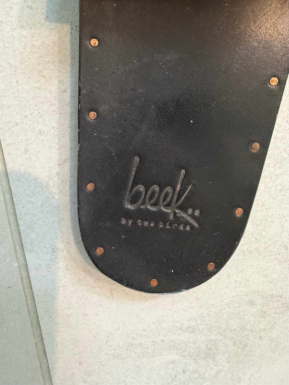 beek Black Leather Slide with Gold Studs - Picture 3 of 4